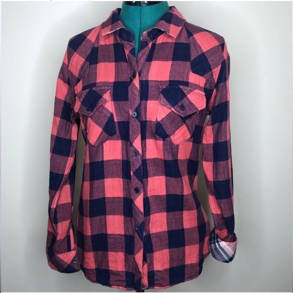 Rails Kendra check plaid button up shirt in red and blue - Picture 1 of 7